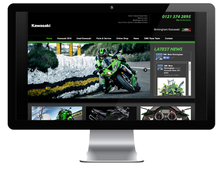 Responsive Web Design for Kawasaki Dealers