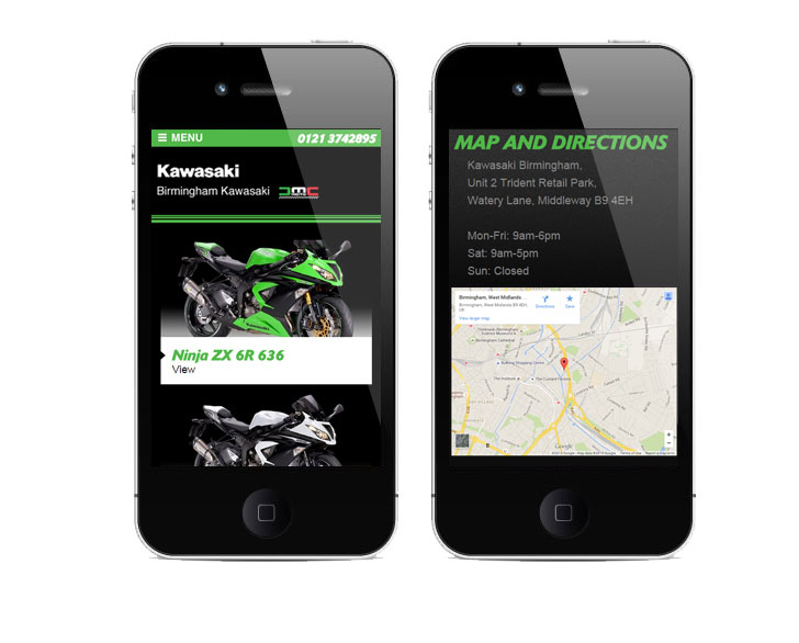 Responsive Web Design for Kawasaki Dealers